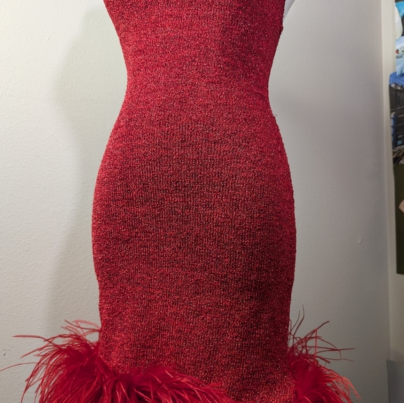 Vintage feather handmade dress - Picture 2 of 10